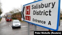 Salisbury District Hospital in England, where Sergei and Yulia Skripal were treated.