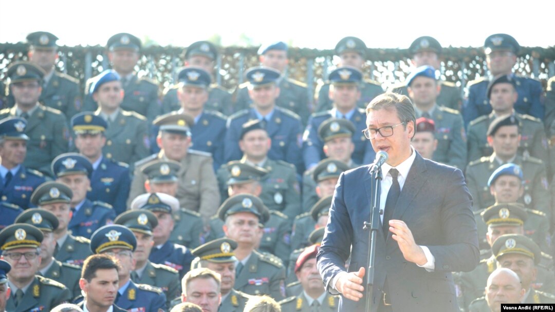 Aleksandar Vučić na vojnoj vežbi i paradi povodom oslobođenja Beograda