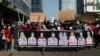 Десятки тисяч людей вийшли на акції протесту проти перевороту в М’янмі