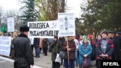 Moldovan Communist Party supporters rallied in front of parliament in December.