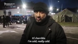 Migrants Stuck In Bitter Cold Outside Overflowing Warehouse As Belarus Moves Them From Polish Border Camps