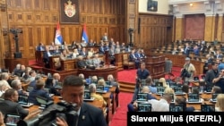 Sednica Skupštine Srbije na kojoj se raspravlja o nepoverenju Vladi, 27. jul 2026. 