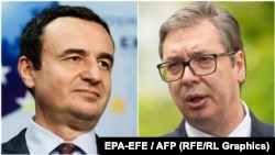 Kosovo's Albin Kurti (left) and Serbia's Aleksandar Vucic will meet again under EU auspices.
