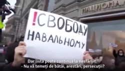 Proteste în toată Rusia în susținerea criticului Kremlinului Alexei Navalîi