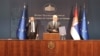 BELGRADE SERBIA The head of the EU Delegation in Serbia, Emanuel Giaufret, handed the Prime Minister the Report of the European Commission for Serbia