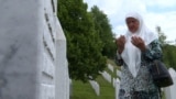 Bosnia and Herzegovina - Mejra Djogaz from Srebrenica visits the graves of her sons every day in Potocari Memorial Center. June 2021