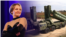 Катерина Тихонова и зенитно-ракетный комплекс С-400, коллаж