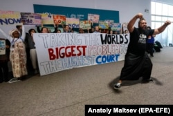 An officially sanctioned protest takes place inside COP29 on November 15.