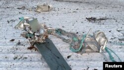 Обломки российской ракеты, сбитой в Киевской области, 5 декабря 2022 года