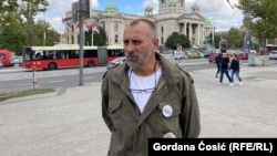 Zlatko Kokanović, aktivista udruženja "Ne damo Jadar" da je izjave za medije, 30. septembar 2024.