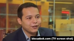 Кадр из видеоинтервью Ислама Каримова-младшего Узбекской редакции Би-Би-Си.