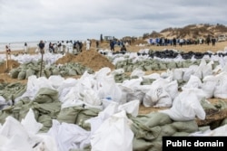 Cleanup efforts on the Krasnodar coastline.