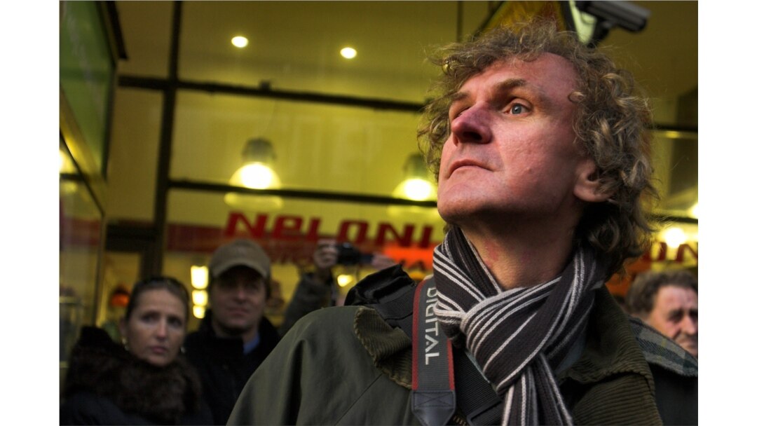 Jan Šibík, fotografie făcută în 2008 în timpul unei demonstrații