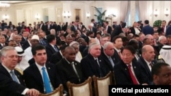 Turkey - Armenian Foreign Minister Edward Nalbandian (C) attends Recep Tayyip Erdogan's presidential inauguration, Ankara, 28Aug2014.