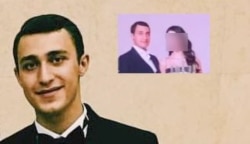 Рудольф Захарьяев (фото из аккаунта в социальной сети "ВКонтакте") и фото жениха и невесты, которое можно разглядеть на видео с празднования свадьбы в ТЦ "Европейский", где одним из гостей была Лидия Слуцкая