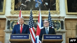 Дональд Трамп и Кир Стармер на пресс-конференции после переговоров 18 сентября 