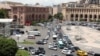 Armenia - Workers build a stage in Yerevan's Republic Square where Pope Francis will hold a joint prayer service with Armenian Catholicos Garegin II on June 25, 20Jun2016.