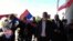 Serbia -- Opposition leader Bosko Obradovic, with Dveri movement MPs protested outside Serbia’s Parliament main entrance, May 5, 2020, Belgrade