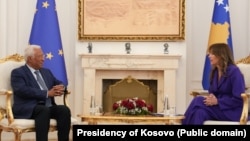 Sastanak vršioca dužnosti predsednice Kosova Aljbuljene Hadžiu i predsednika Evropskog saveta Antonija Košte u Prištini, 3. juna 2026.