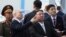 Russian President Vladimir Putin (left) and North Korean leader Kim Jong Un examine a launch pad during their meeting at the Vostochny Cosmodrome in Russia's Far East on September 13.