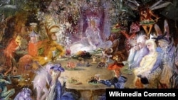 Фрагмент картины Джона Анстера Фицджеральда «Пир фей»