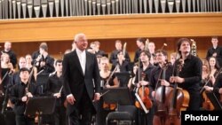 The CIS Youth Symphony Orchestra gives a concert in Yerevan on September 24.