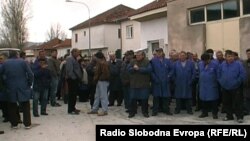 Архивска фотографија: Протест на вработените во фабриката Еурокомпозит во Прилеп.