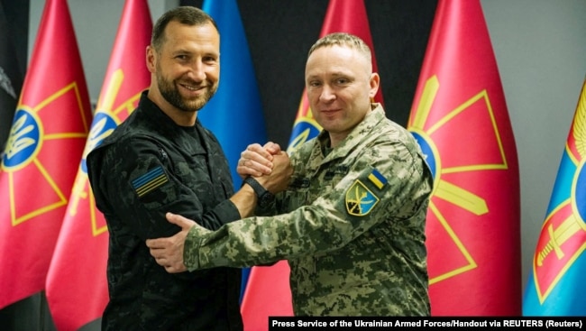 Євгеній Хмара та командувач ЗСУ Михайло Драпатий, 22 липня 2026 року