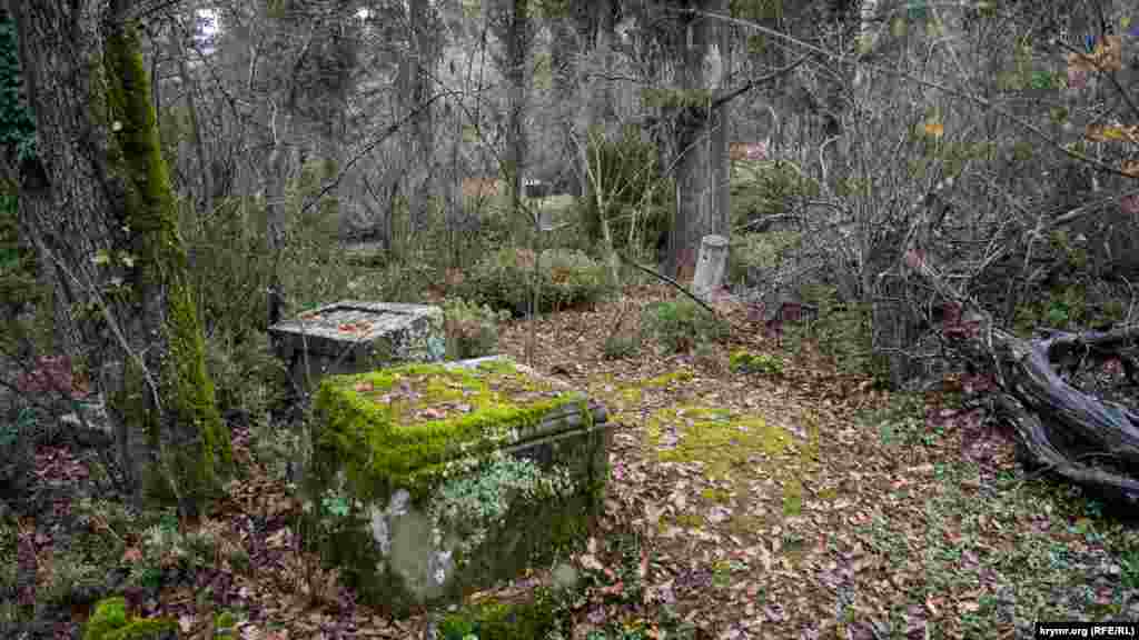 Старое заброшенное кладбище неподалеку от Массандровского дворца