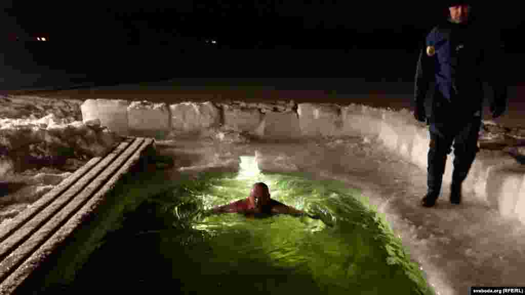 A midnight dip in the Minsk region of Belarus.