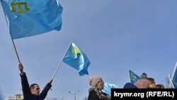 Акция в «День сопротивления Крыма российской оккупации», Херсон, 26 февраля 2017 год