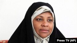 Marzieh Hashemi, a U.S.-born anchor for Iran's state-run Press TV, returned to Tehran on January 30. (file photo)