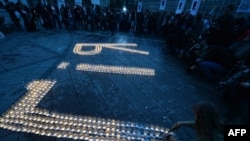 Акция памяти журналиста Георгия Гонгадзе в Киеве 16 сентября 2013 года