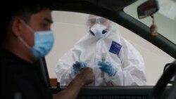 Мобильный пункт тестирования на коронавирус в Алматы.