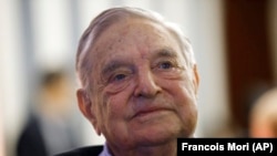 FRANCE -- George Soros, founder and chairman of the Open Society Foundations, attends the European Council On Foreign Relations Annual Meeting in Paris, May 29, 2018