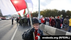 Протест в Беларус. Снимката е от 19 октомври