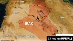 Mapa gradova koje delimično ili u potpunosti kontrolišu sunitski pobunjenici