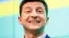 UKRAINE – Ukrainian presidential candidate Volodymyr Zelenskiy reacts during a news conference at his campaign headquarters following a presidential election in Kyiv, April 21, 2019