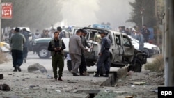Pamje nga një sulm i mëparshëm me bombë në Afganistan