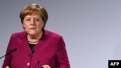 Ангела Меркель під час виступу на 55 Мюнхенській безпековій конференції, 16 лютого 2019