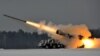 Belarus -- An army Smerch, a heavy multiple rocket launcher, fires during exercises in the Brest region, 25Jan2011