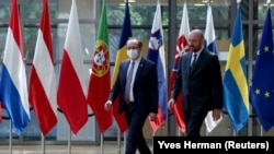Kosovski premijer Hoti i predsednik Evropskog saveta Mišel u Briselu 25. juna