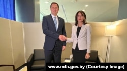 მაკა ბოჭორიშვილი ხვდება მაქსიმ რიჟენკოვს. 2025 წლის 25 სექტემბერი. ნიუ-იორკი