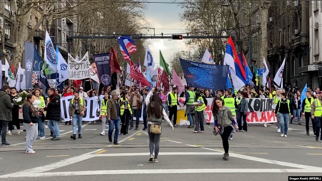 Студентски протест во Белград, 4 април 2025 г.
