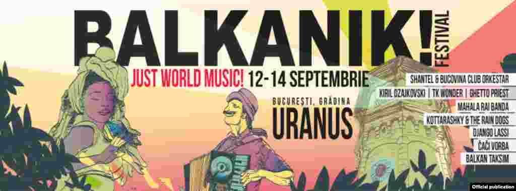 Romania, Balkanik!Festival, Bucharest 12-14 september, official poster 