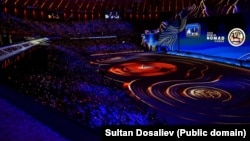 VI Дүниежүзілік көшпенділер ойындарының ашылу салтанаты жаңадан салынған 51 мың адам сиятын "Бішкек Арена" стадионында өтті. 31 тамыз, 2026 жыл.