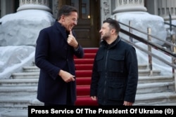 Марк Рютте и Владимир Зеленский в Киеве, 3 февраля 2026 года