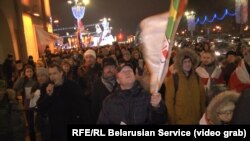 საპროტესტო მსვლელობა მინსკში 
