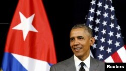 Presidenti i SHBA-së, Barack Obama, gjatë vizitës në Havana të Kubës. Mars, 2016.