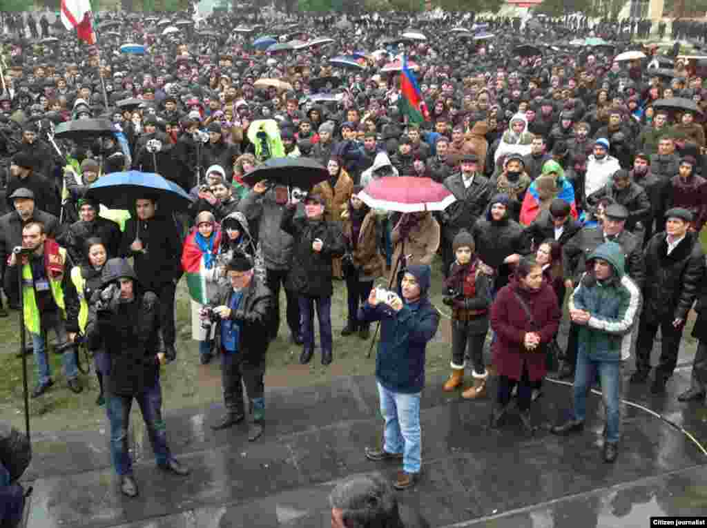 Azerbaijan. Baku. National Council's protest action in Baku